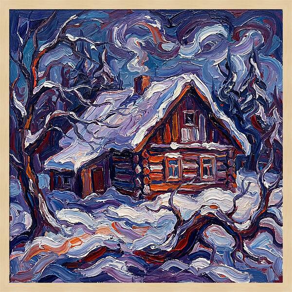 Snowy Cabin Serenity