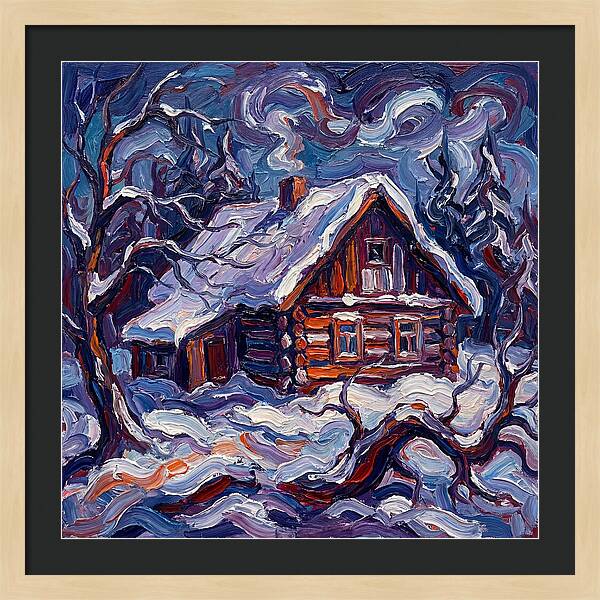 Snowy Cabin Serenity