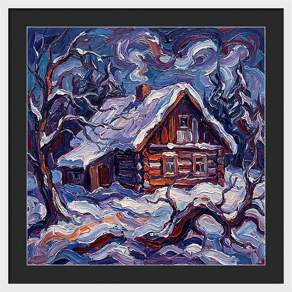 Snowy Cabin Serenity