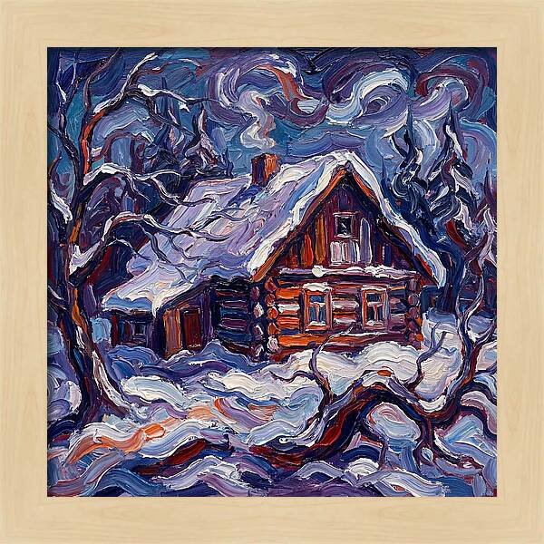 Snowy Cabin Serenity