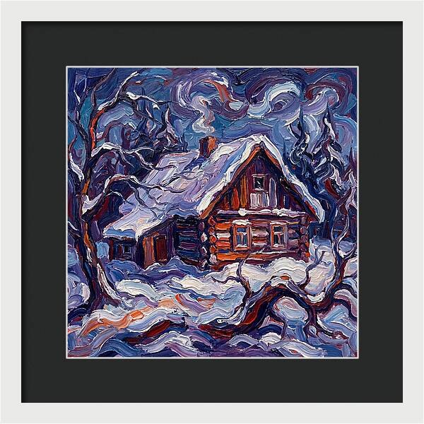 Snowy Cabin Serenity