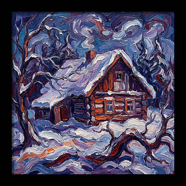 Snowy Cabin Serenity