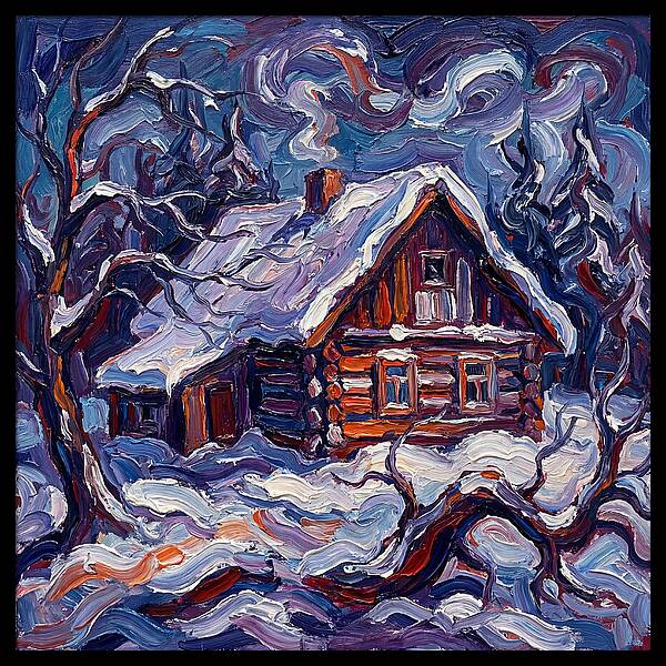 Snowy Cabin Serenity