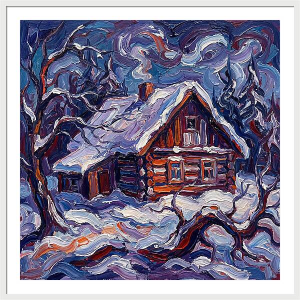 Snowy Cabin Serenity