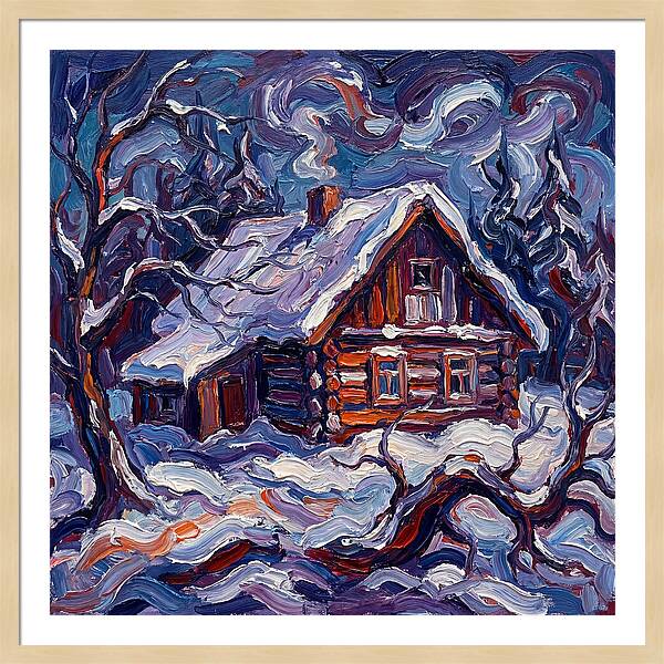 Snowy Cabin Serenity
