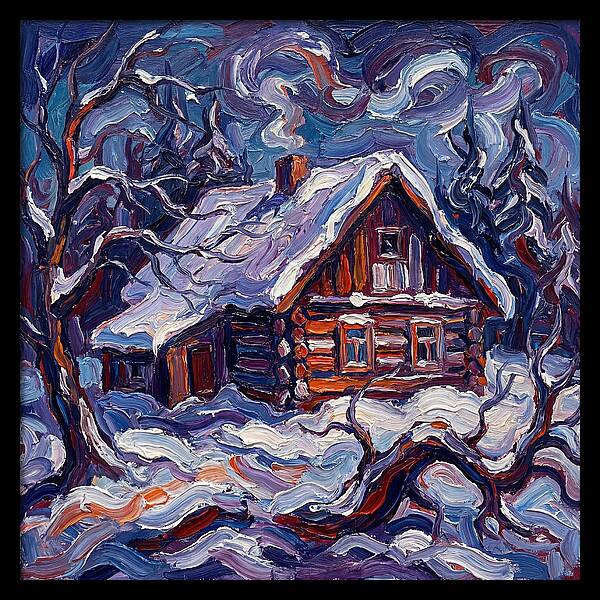 Snowy Cabin Serenity