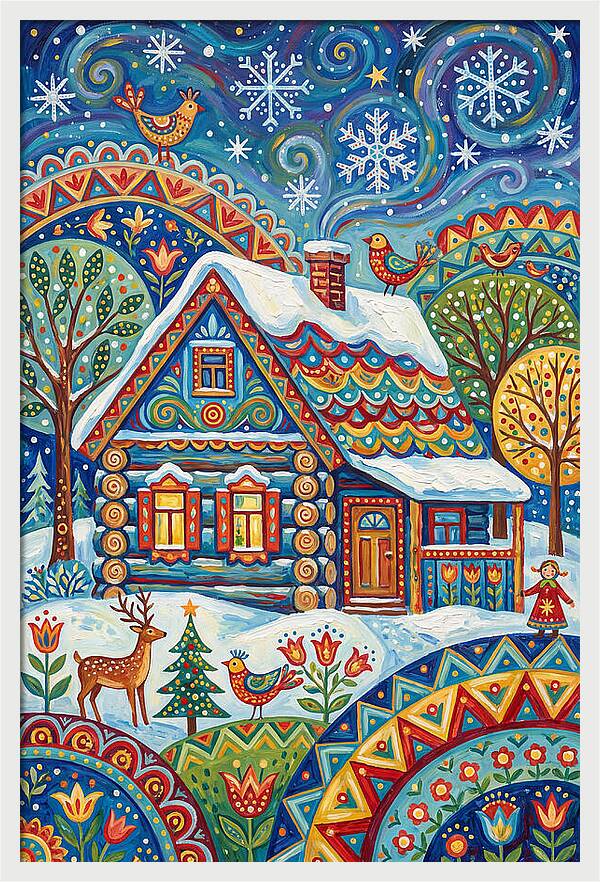 Snowy Cabin Wonderland