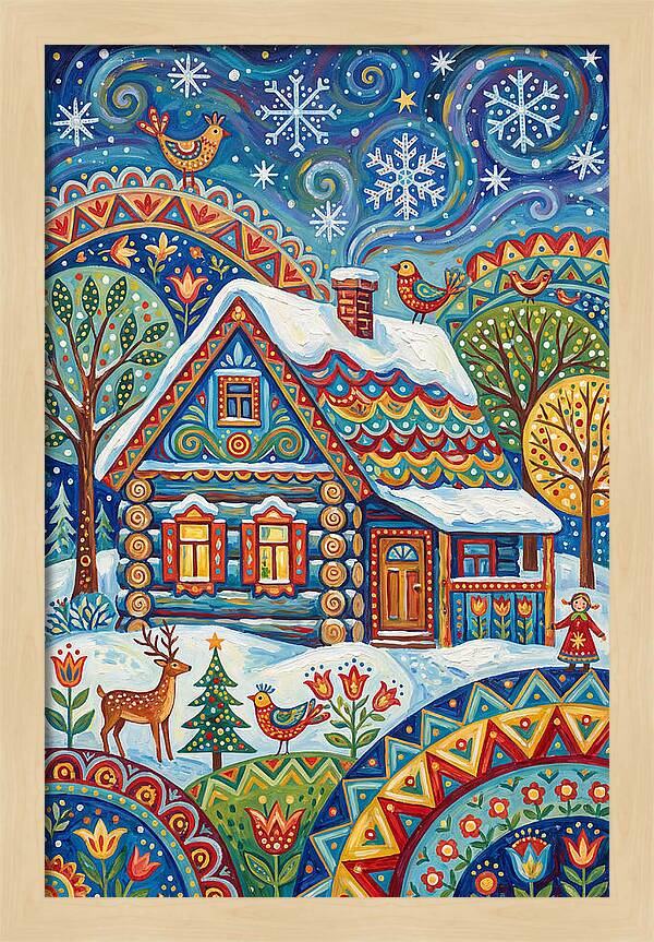 Snowy Cabin Wonderland