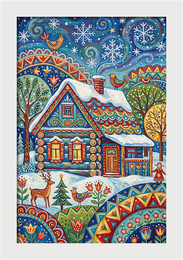 Snowy Cabin Wonderland