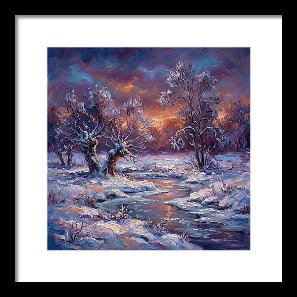 Snowy Field At Dusk