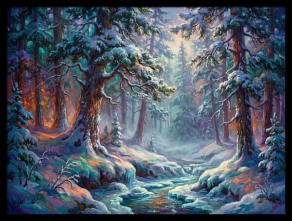 Snowy Forest Scene