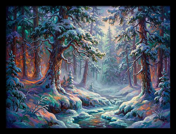 Snowy Forest Scene