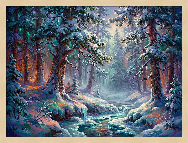 Snowy Forest Scene