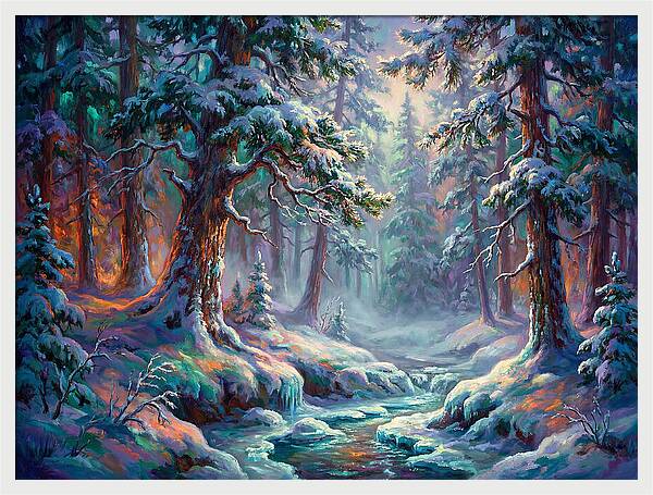 Snowy Forest Scene