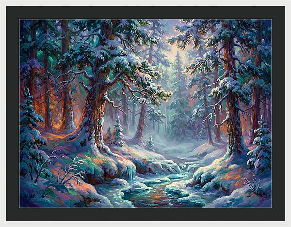 Snowy Forest Scene