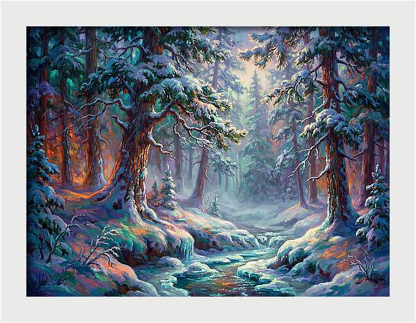 Snowy Forest Scene