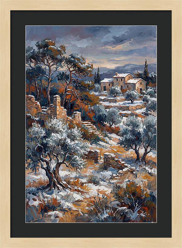 Snowy Mediterranean Landscape