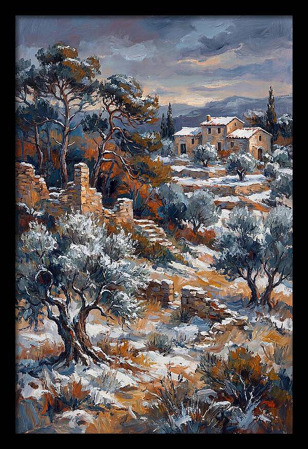 Snowy Mediterranean Landscape
