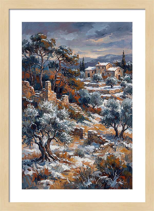 Snowy Mediterranean Landscape