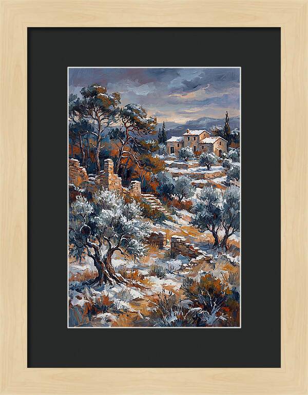 Snowy Mediterranean Landscape
