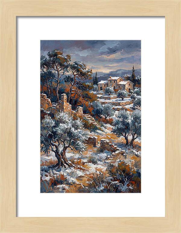 Snowy Mediterranean Landscape