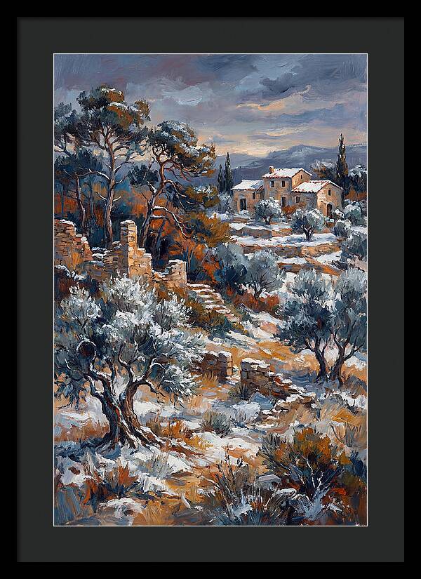 Snowy Mediterranean Landscape