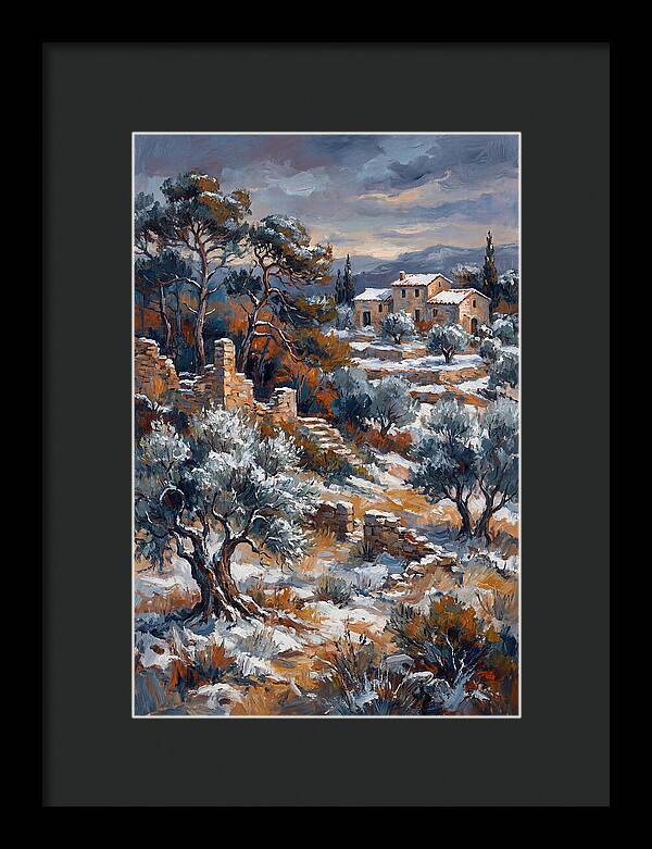Snowy Mediterranean Landscape