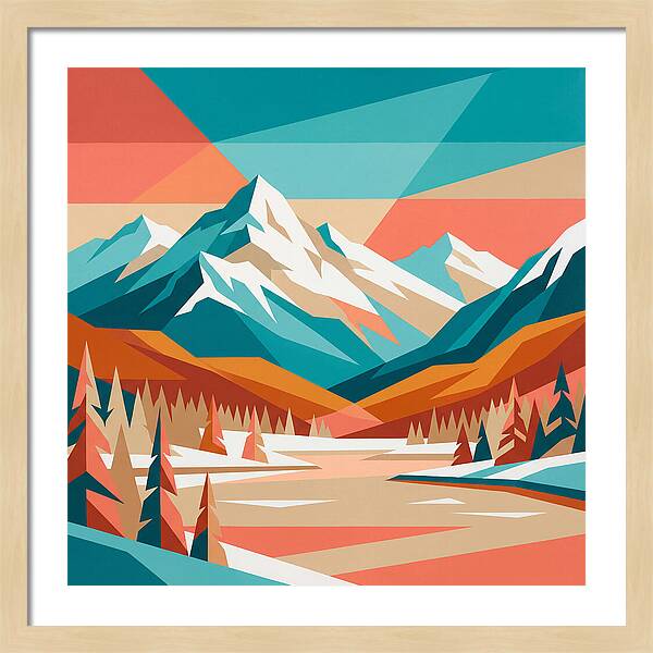 Snowy Mountain Landscape