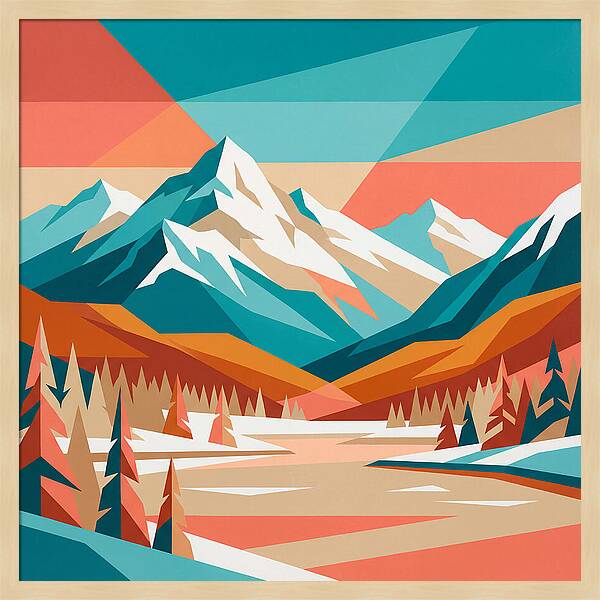 Snowy Mountain Landscape
