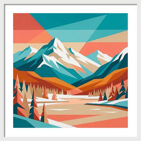 Snowy Mountain Landscape
