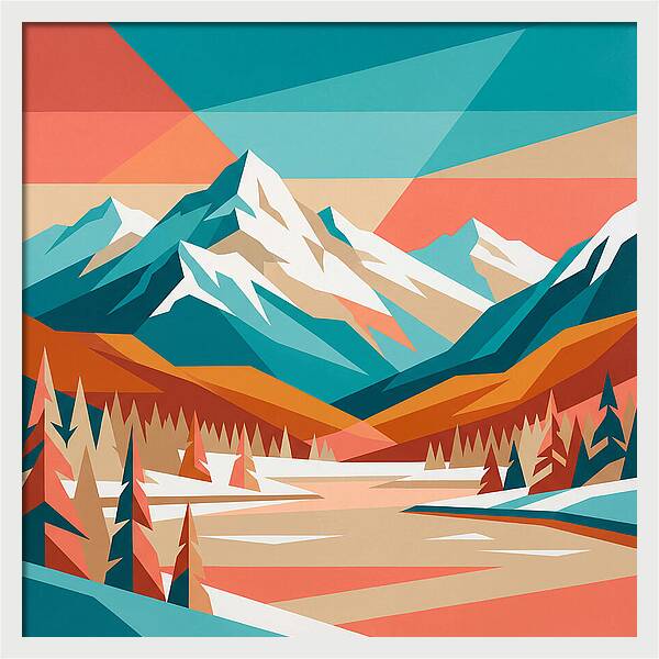 Snowy Mountain Landscape