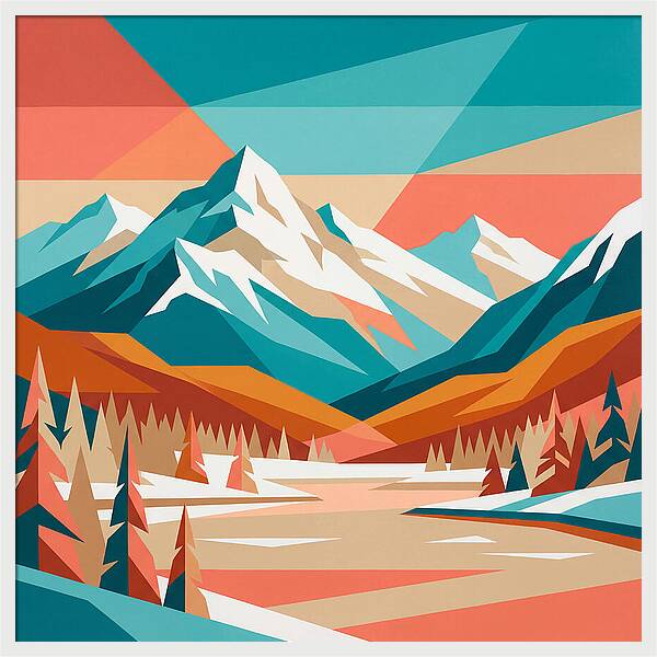Snowy Mountain Landscape