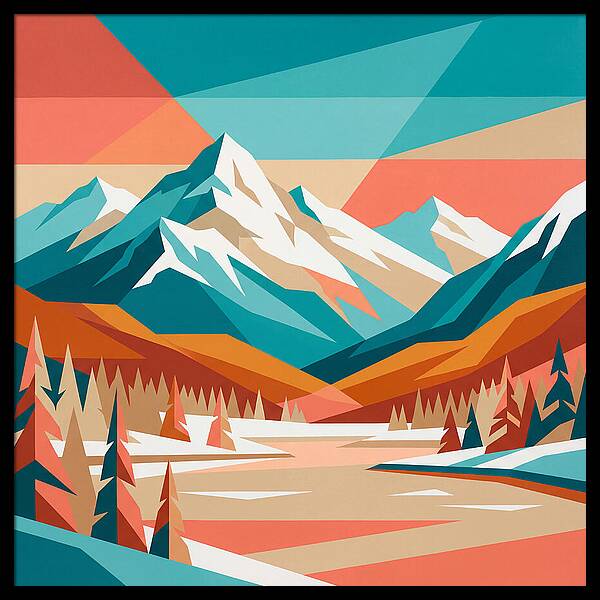 Snowy Mountain Landscape