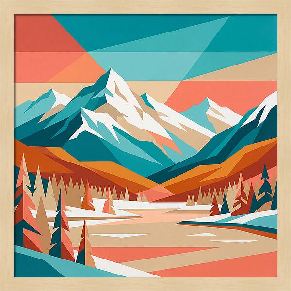 Snowy Mountain Landscape