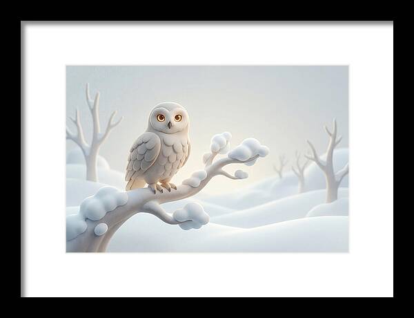 Snowy Owl In A Winter Wonderland