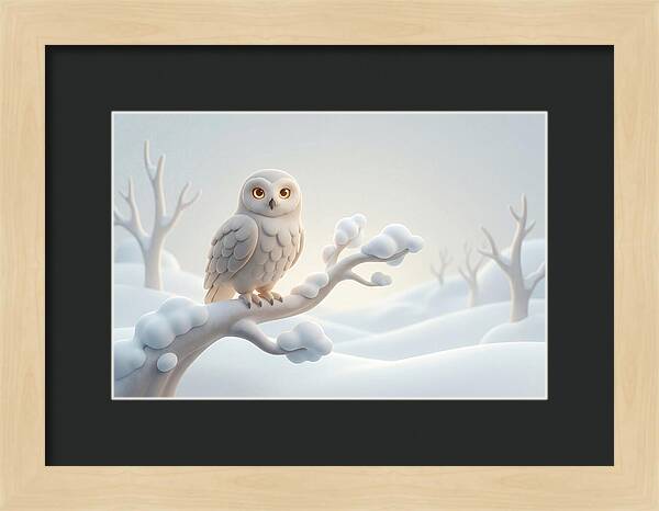 Snowy Owl In A Winter Wonderland
