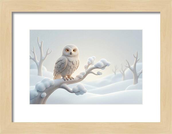 Snowy Owl In A Winter Wonderland