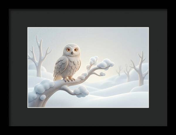 Snowy Owl In A Winter Wonderland