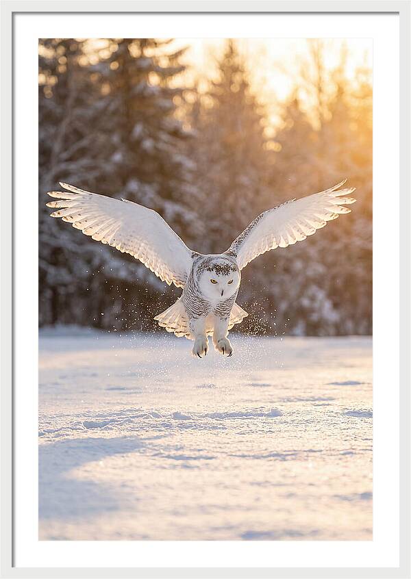 Snowy Owl In Majestic Flight