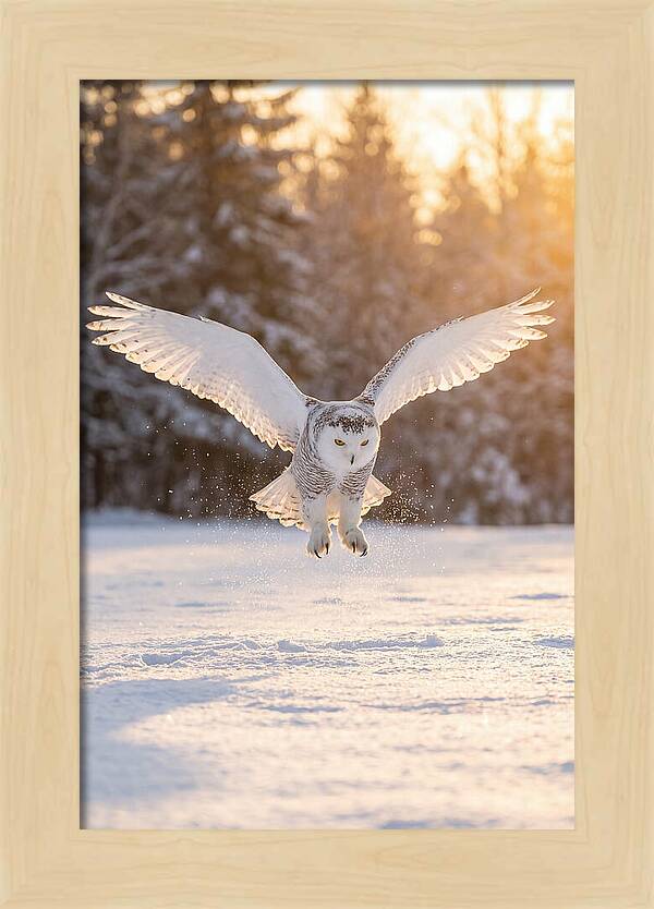 Snowy Owl In Majestic Flight