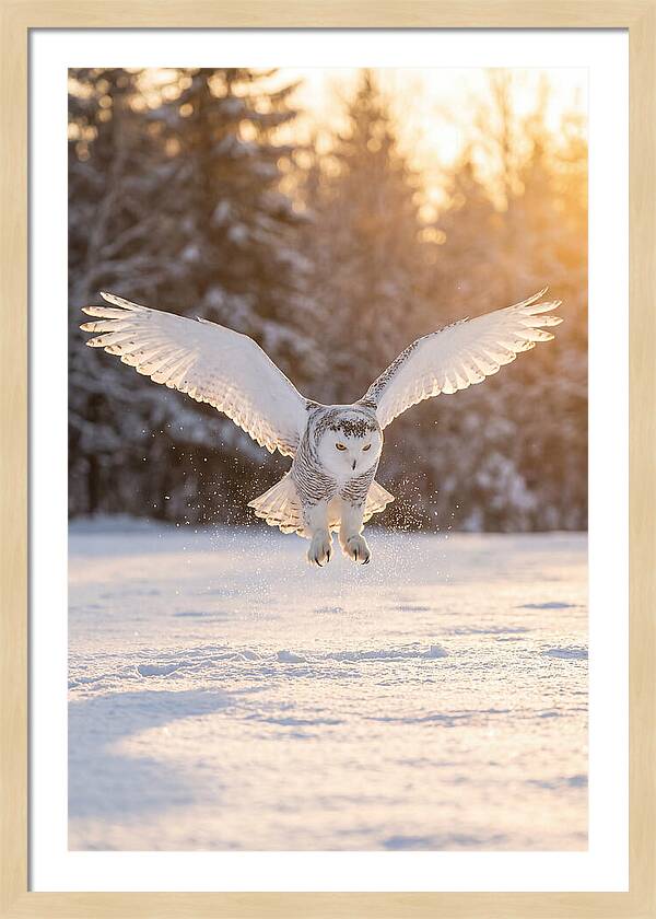 Snowy Owl In Majestic Flight