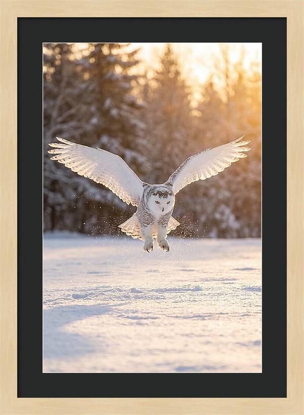 Snowy Owl In Majestic Flight