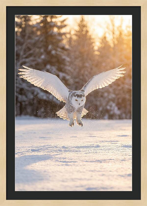 Snowy Owl In Majestic Flight