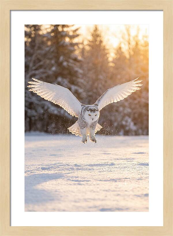 Snowy Owl In Majestic Flight