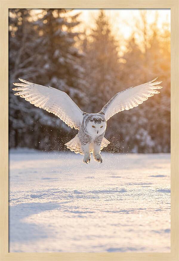 Snowy Owl In Majestic Flight