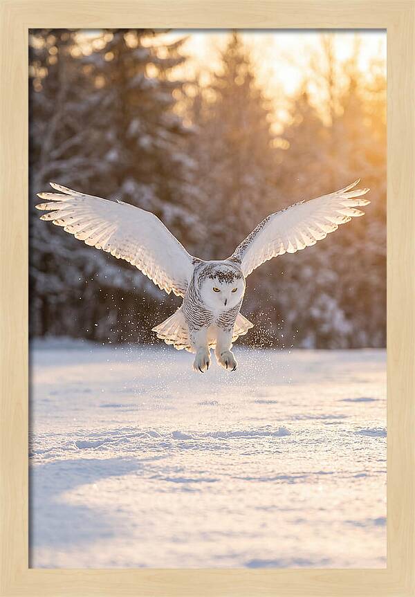 Snowy Owl In Majestic Flight