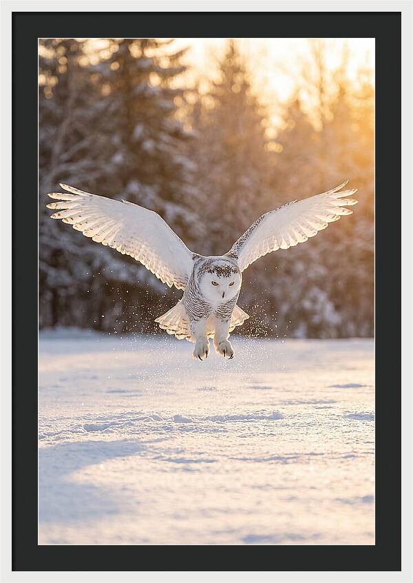 Snowy Owl In Majestic Flight