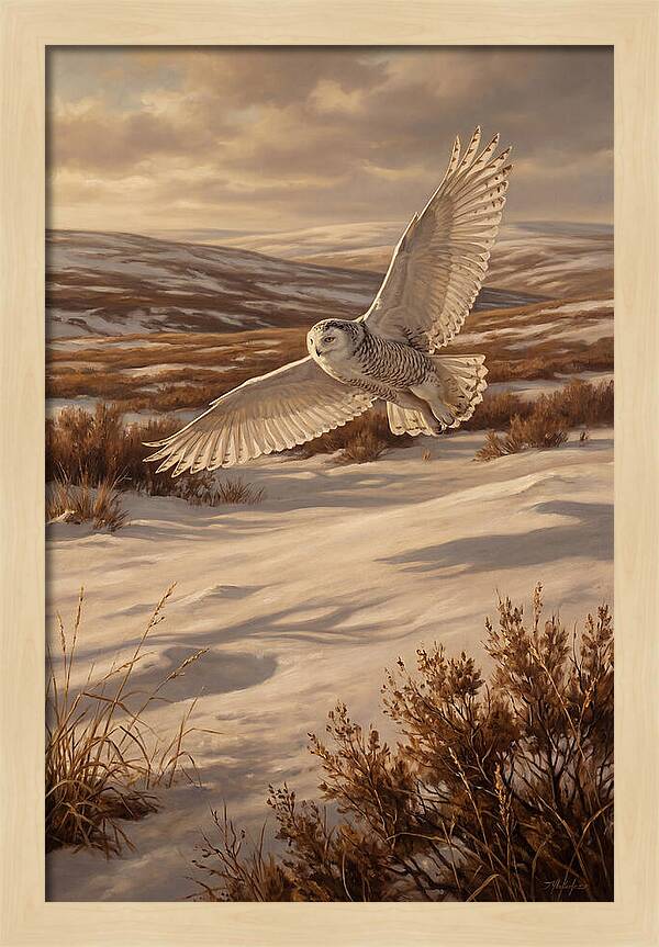Snowy Owl In Majestic Flight