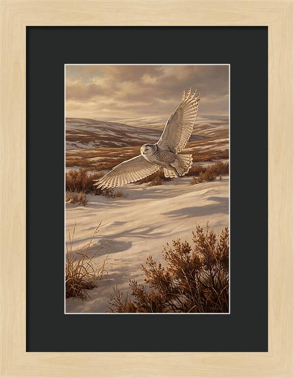 Snowy Owl In Majestic Flight