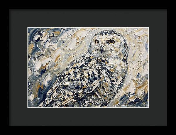 Snowy Owl In Palette Knife Style